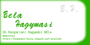 bela hagymasi business card